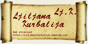Ljiljana Kurbalija vizit kartica